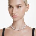 Ariana Grande x Swarovski Tennis kolye, Karışık kesimler, Kalp, Beyaz, Rodyum kaplama