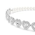Ariana Grande x Swarovski Tennis gerdanlık, Karışık kesimler, Kalp, Beyaz, Rodyum kaplama