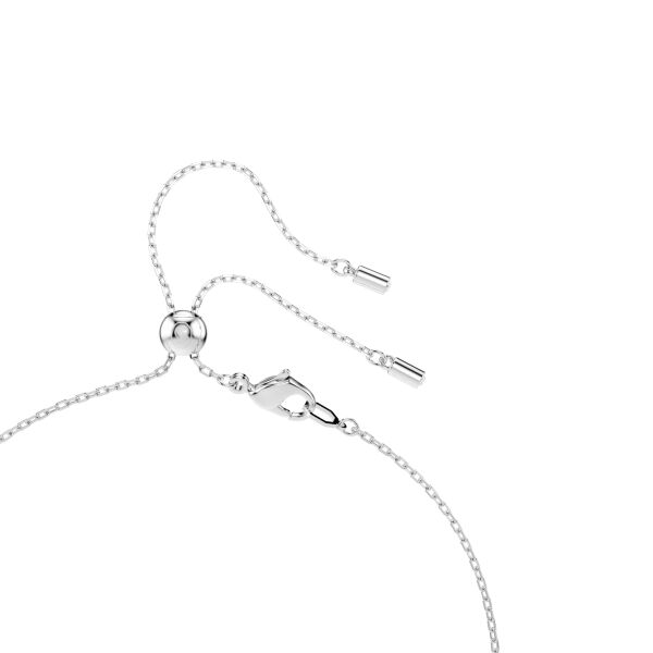 Ariana Grande x Swarovski Y-Kolye, Karışık kesimler, Kalp, Beyaz, Rodyum kaplama