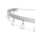 Ariana Grande x Swarovski Gerdanlık, Kristal inci, Yuvarlak kesim, Beyaz, Rodyum kaplama
