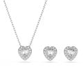 Ariana Grande x Swarovski Set, Karışık kesimler, Kalp, Beyaz, Rodyum kaplama