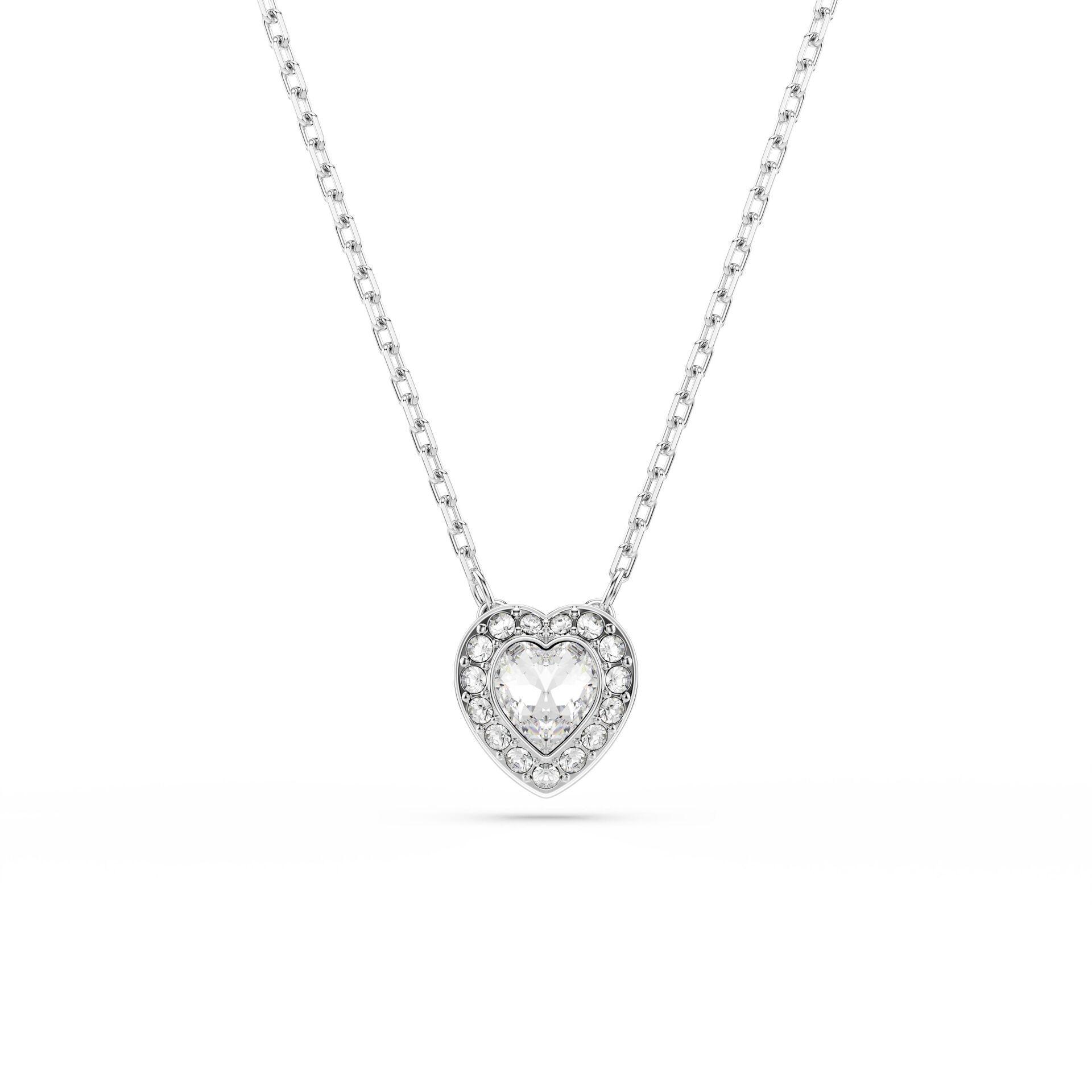 Ariana Grande x Swarovski Kolye, Karışık kesimler, Kalp, Beyaz, Rodyum kaplama