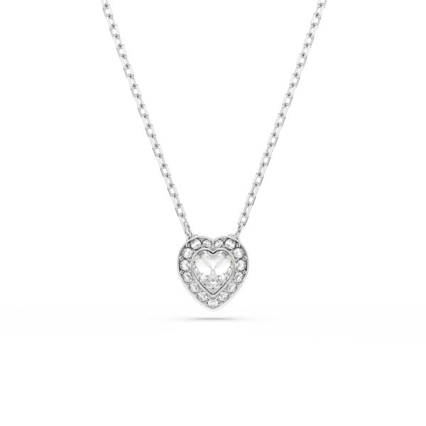 Ariana Grande x Swarovski Kolye, Karışık kesimler, Kalp, Beyaz, Rodyum kaplama