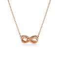 Hyperbola Kolye Ucu, Pavé, Infinity, Beyaz, Pembe altın rengi kaplama