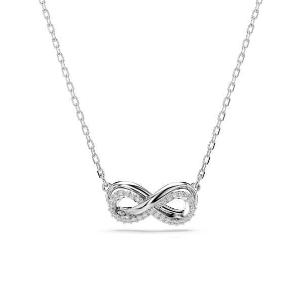 Hyperbola Kolye Ucu, Pavé, Infinity, Beyaz, Rodyum kaplama