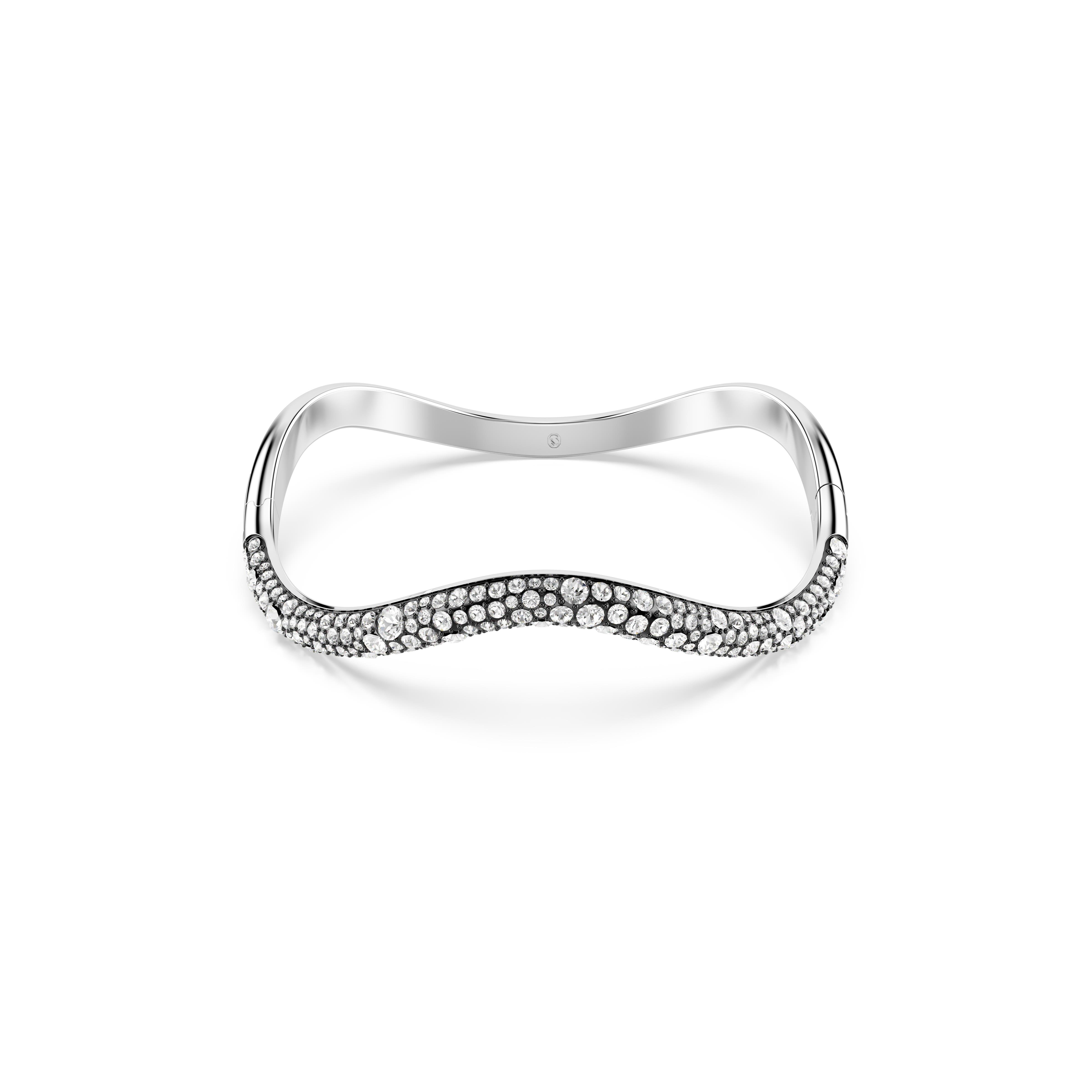 Sublima bilezik, Yuvarlak kesim, Beyaz, Rodyum kaplama S