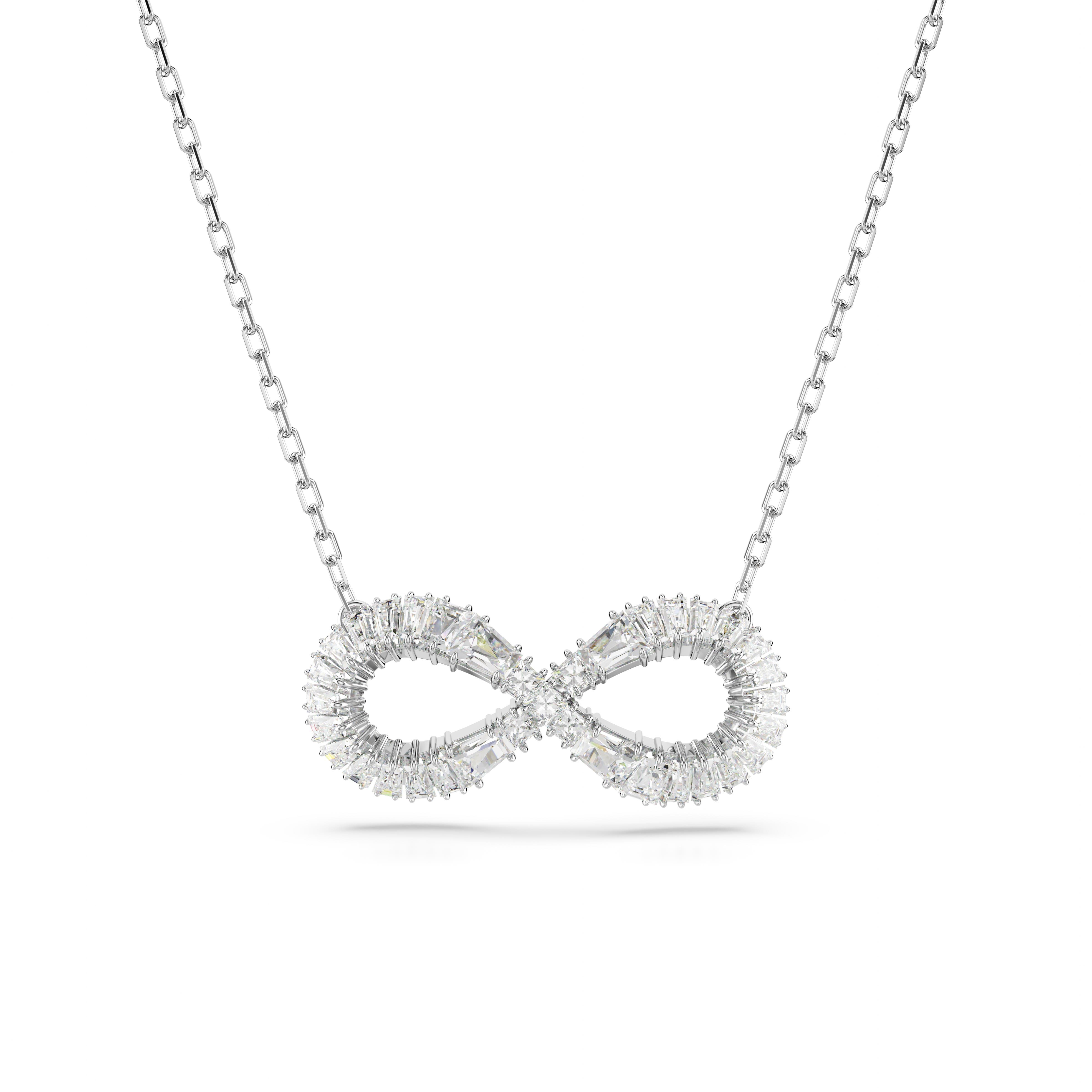 Hyperbola Kolye Ucu, Infinity, Beyaz, Rodyum kaplama