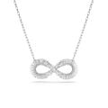 Hyperbola Kolye Ucu, Infinity, Beyaz, Rodyum kaplama