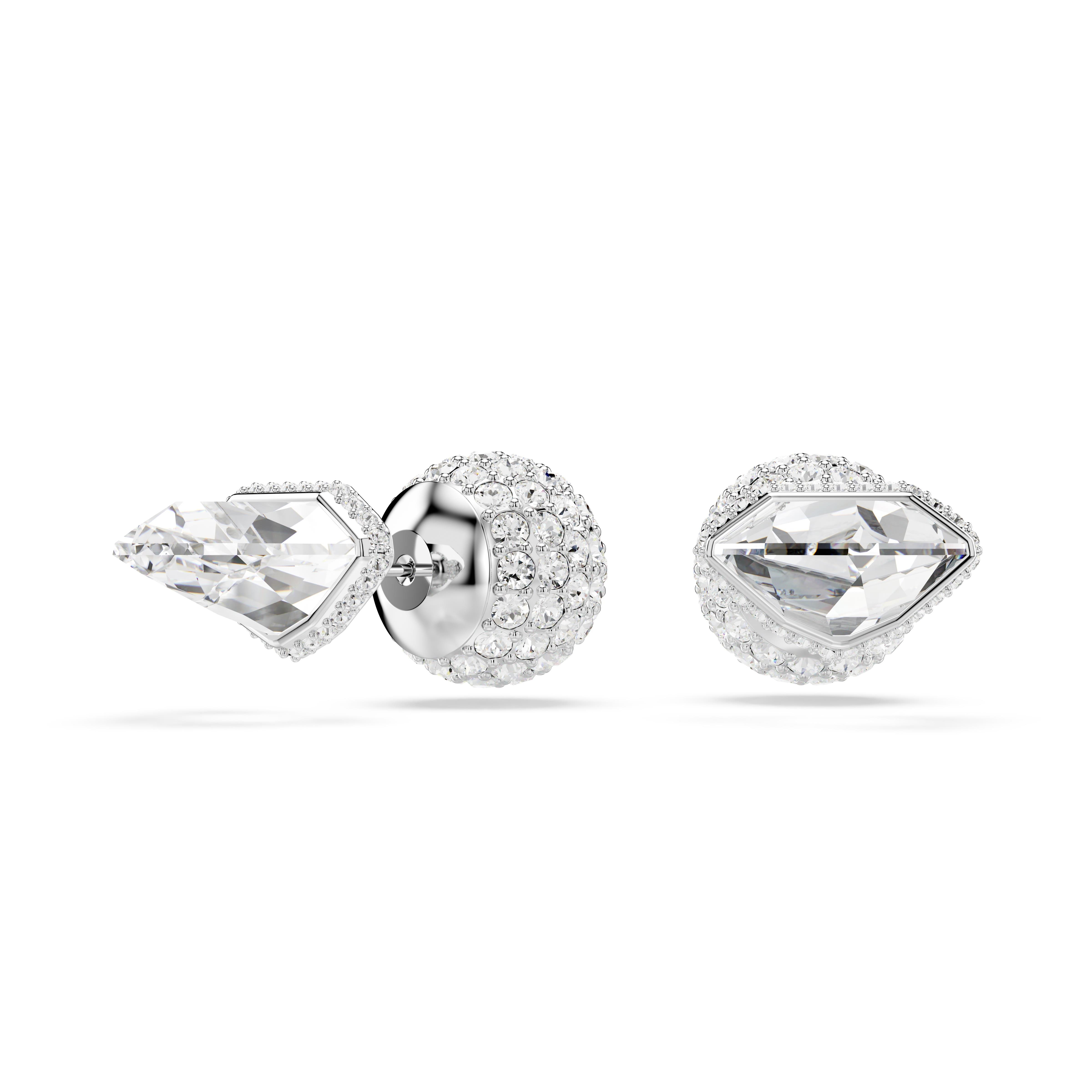 Lucent küpe, Pavé, Top, Beyaz, Rodyum kaplama