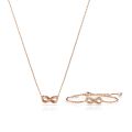 Hyperbola Set, Infinity, Beyaz, Pembe altın rengi kaplama