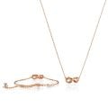 Hyperbola Set, Infinity, Beyaz, Pembe altın rengi kaplama