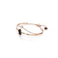 Swarovski Swan Bileklik, Kuğu, Siyah, Pembe altın rengi kaplama S