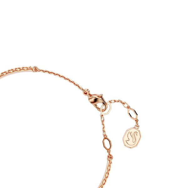 Swarovski Swan Bileklik, Kuğu, Siyah, Pembe altın rengi kaplama S