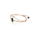 Swarovski Swan Bileklik, Kuğu, Siyah, Pembe altın rengi kaplama M
