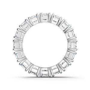Matrix Wide Yüzük, Beyaz, Rodyum kaplama 55
