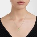 Birthstone Kolye Ucu, Kare kesim, Ağustos, Yeşil, Rodyum kaplama