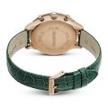 Octea Chrono Saat, İsviçre Üretimi, Deri kayış, Yeşil, Pembe altın rengi yüzey