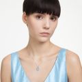 Swan Kolye Ucu, Kuğu, Mavi, Rodyum kaplama