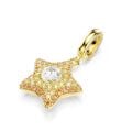 Sublima Charm, Yuvarlak kesim, Yıldız, Sarı, 18k altın rengi yüzey
