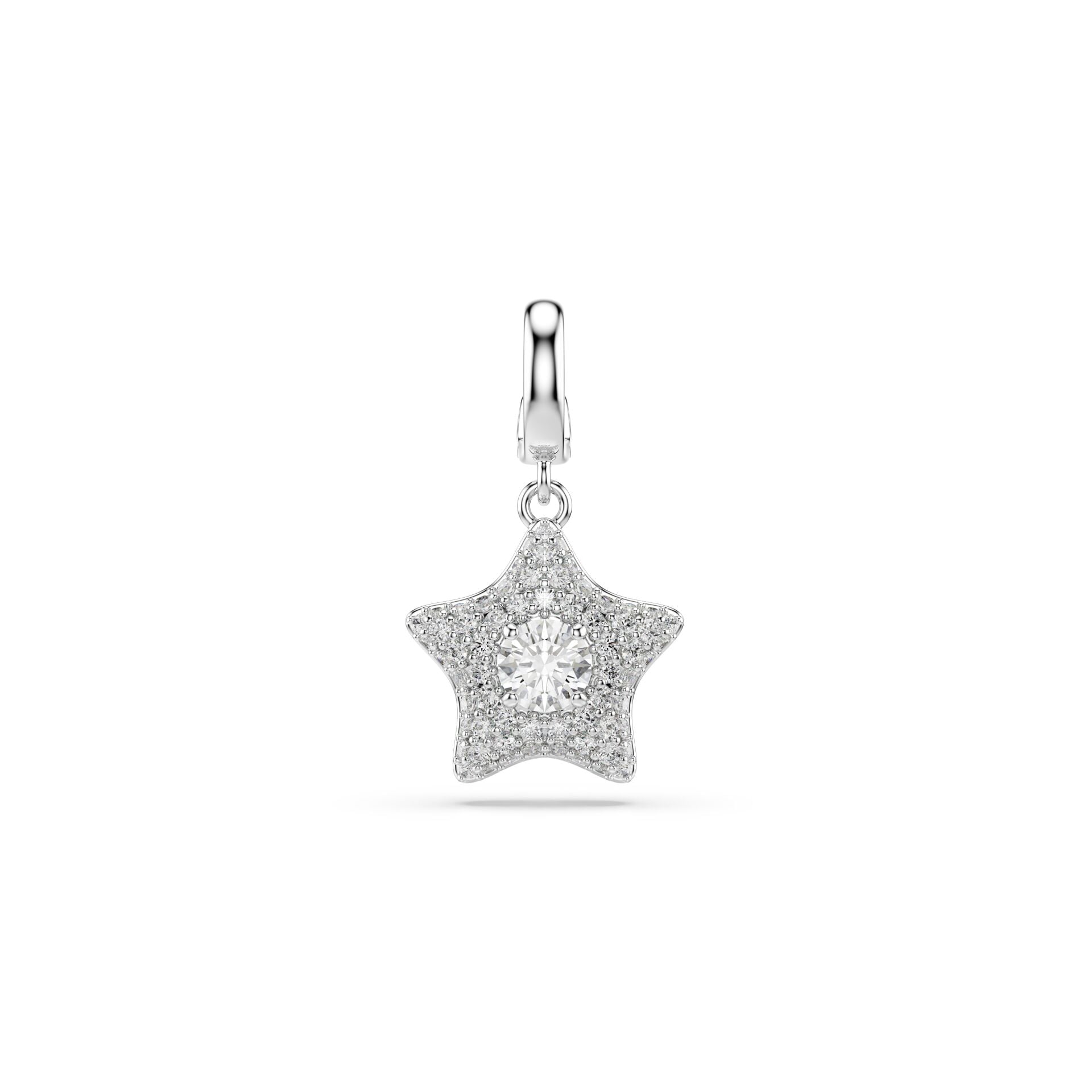 Sublima Charm, Yuvarlak kesim, Yıldız, Beyaz, Rodyum kaplama