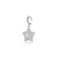 Sublima Charm, Yuvarlak kesim, Yıldız, Beyaz, Rodyum kaplama