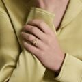 Sublima Yüzük, Yuvarlak kesim, Yıldız, Çok renkli, 18k altın rengi yüzey 55-60