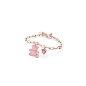 Teddy Zincir Bileklik, Pembe, Pembe altın rengi kaplama M