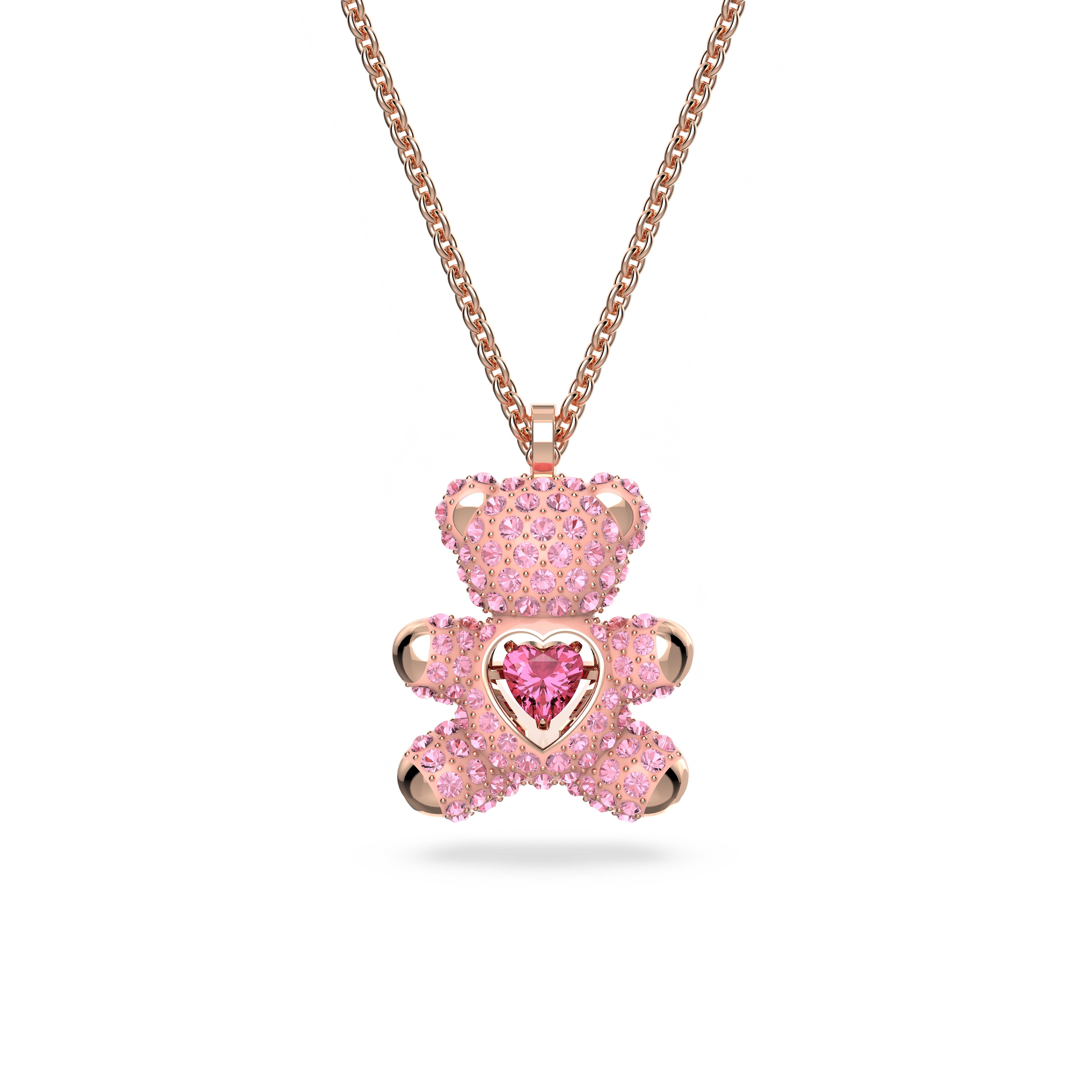 Teddy Kolye Ucu, Pembe, Pembe altın rengi kaplama