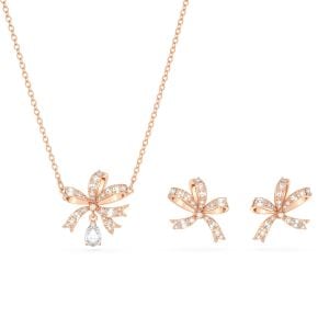 Hyperbola Set, Fiyonk, Beyaz, Pembe altın rengi kaplama