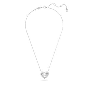 Matrix Kolye Ucu, Karışık kesimler, Kalp, Beyaz, Rodyum kaplama