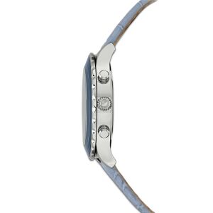 Octea Lux Chrono Saat, Deri kayış, Mavi, Paslanmaz çelik