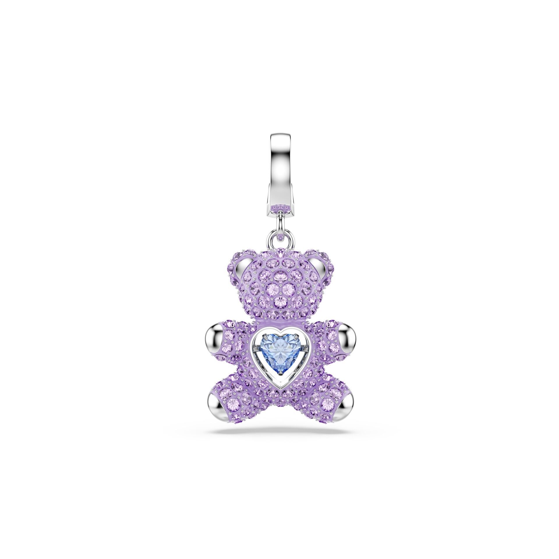 Idyllia Charm, Karışık kesimler, Ayıcık, Mor, Rodyum kaplama