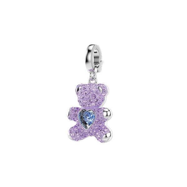 Idyllia Charm, Karışık kesimler, Ayıcık, Mor, Rodyum kaplama