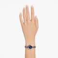 Crystal Rock Oval Saat, İsviçre Üretimi, Metal bileklik, Mavi, Pembe altın rengi yüzey