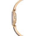 Crystal Rock Oval Saat, İsviçre Üretimi, Metal bileklik, Mavi, Pembe altın rengi yüzey