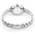 Crystal Rock Oval Saat, İsviçre Üretimi, Metal bileklik, Beyaz, Paslanmaz çelik