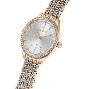 Attract Saat, İsviçre Üretimi, Metal bileklik, Beyaz, Pembe altın rengi yüzey