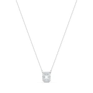 UnaKolye, Kare Swarovski zirkonya, Beyaz, Rodyum kaplama