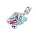 Idyllia Charm, Karışık kesimler, Ayıcık, Mavi, Rodyum kaplama