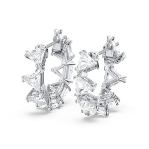 Millenia halka küpeler, Üçgen Swarovski Zirkon, Çok renkli, Rodyum kaplama