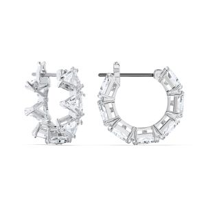 Millenia halka küpeler, Üçgen Swarovski Zirkon, Çok renkli, Rodyum kaplama