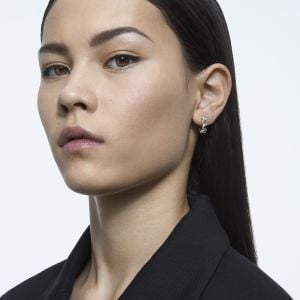 Millenia halka küpeler, Üçgen Swarovski Zirkon, Çok renkli, Rodyum kaplama
