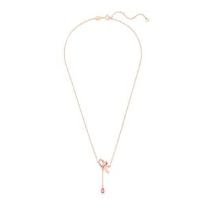 Hyperbola Y Kolye Ucu, Fiyonk, Pembe, Pembe altın rengi kaplama