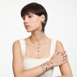 Hyperbola Y Kolye Ucu, Fiyonk, Pembe, Pembe altın rengi kaplama