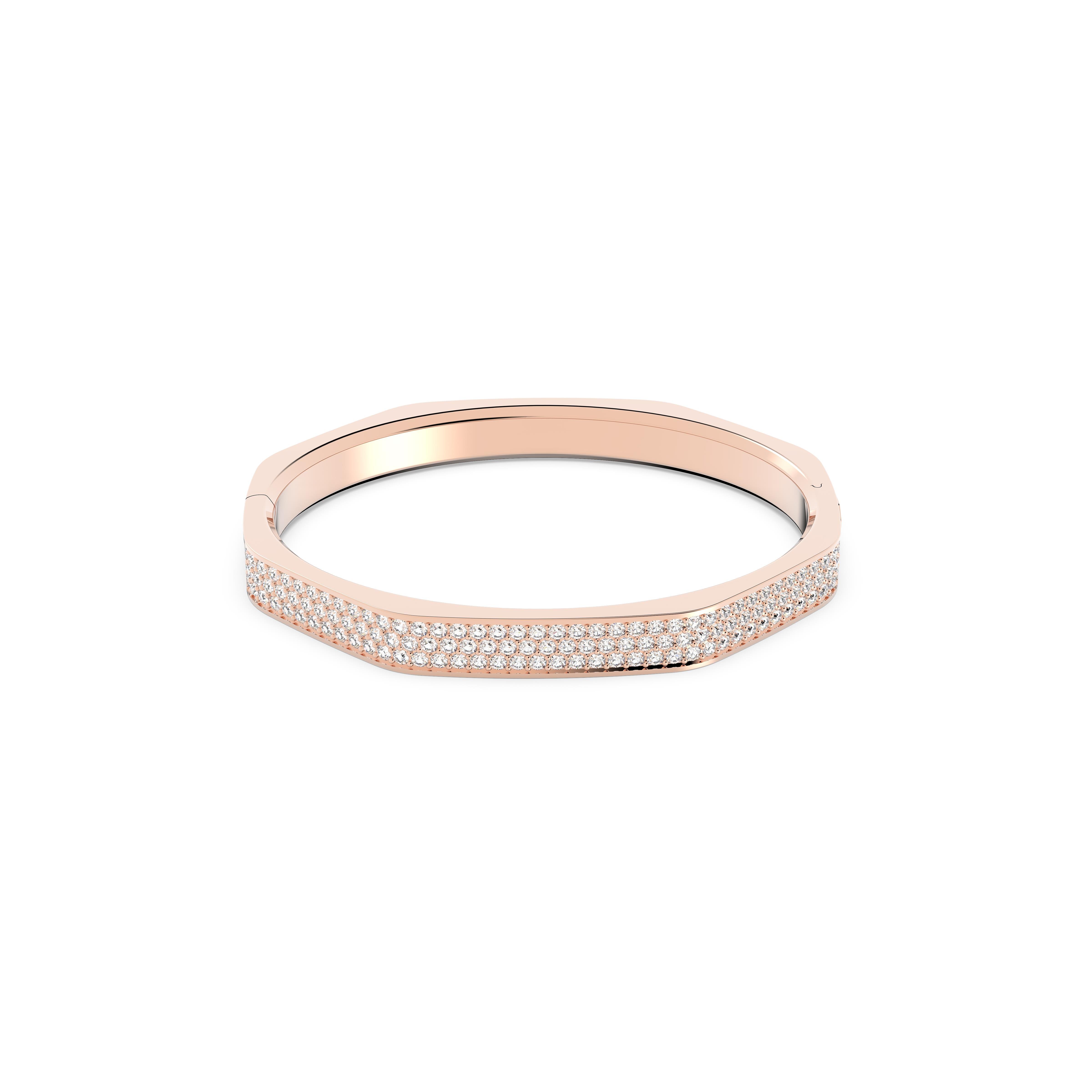 Dextera Bileklik, Sekizgen, Pavé, Beyaz, Pembe altın rengi kaplama S