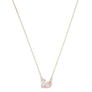Swan Kolye, Cok Renkli, Pembe altın rengi kaplama
