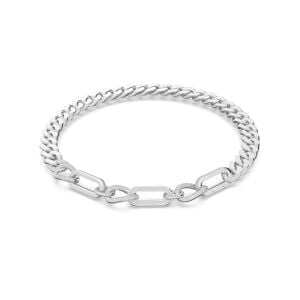 Dextera Kolye, Pavé, Çarpıcı, Karışık bağlantılar, Beyaz, Rodyum kaplama - 5639333