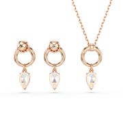 Mesmera Set, Armut kesim, Yuvarlak kesim, Beyaz, Pembe altın rengi kaplama