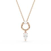 Mesmera Set, Armut kesim, Yuvarlak kesim, Beyaz, Pembe altın rengi kaplama