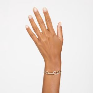 Dextera Bileklik, Pavé, Karışık bağlantılar, Beyaz, Altın rengi kaplama XL - 5642601